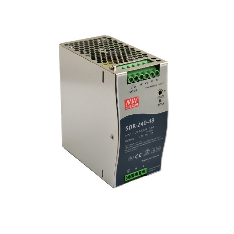 Zasilacz impulsowy SDR 48VDC/240W/5A na szynę DIN