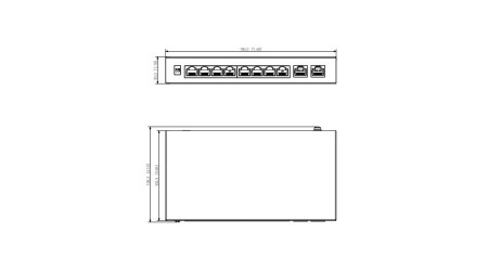 PFS3010-8ET-96-V2 Switch 8 portowy 8xPoE 2xUplink Gigabit