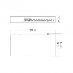 PFS3010-8ET-65 Switch 8 portowy 8xPoE 2xUplink