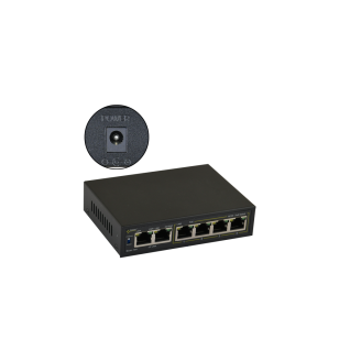 Switch PoE 6-portowy S64WP bez zasilacza do 4 kamer IP