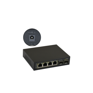 Switch PoE 6-portowy SFG64 bez zasilacza do 4 kamer IP