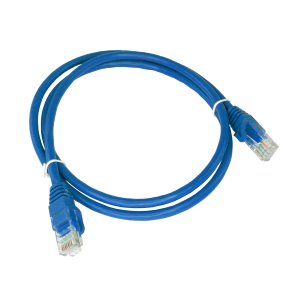 Patch-cord U/UTP kat.5e PVC 0.25m niebieski