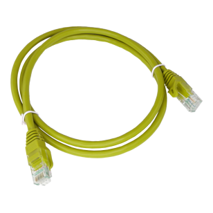 Patch-cord U/UTP kat.5e PVC 0.25m żółty