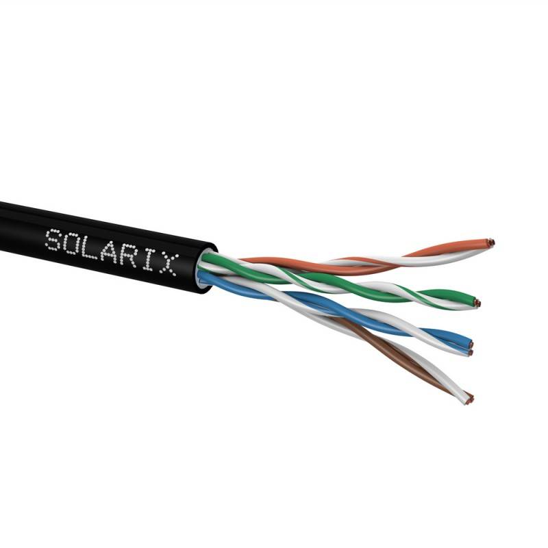Kabel instalacyjny Solarix CAT5E UTP PE Fca zewnętrzny żelowany 305m/box