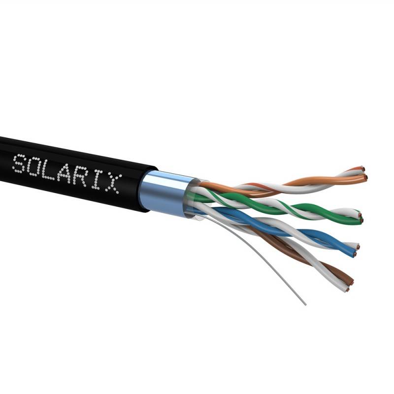 Kabel instalacyjny Solarix CAT5E FTP PE Fca zewnętrzny 305m/box