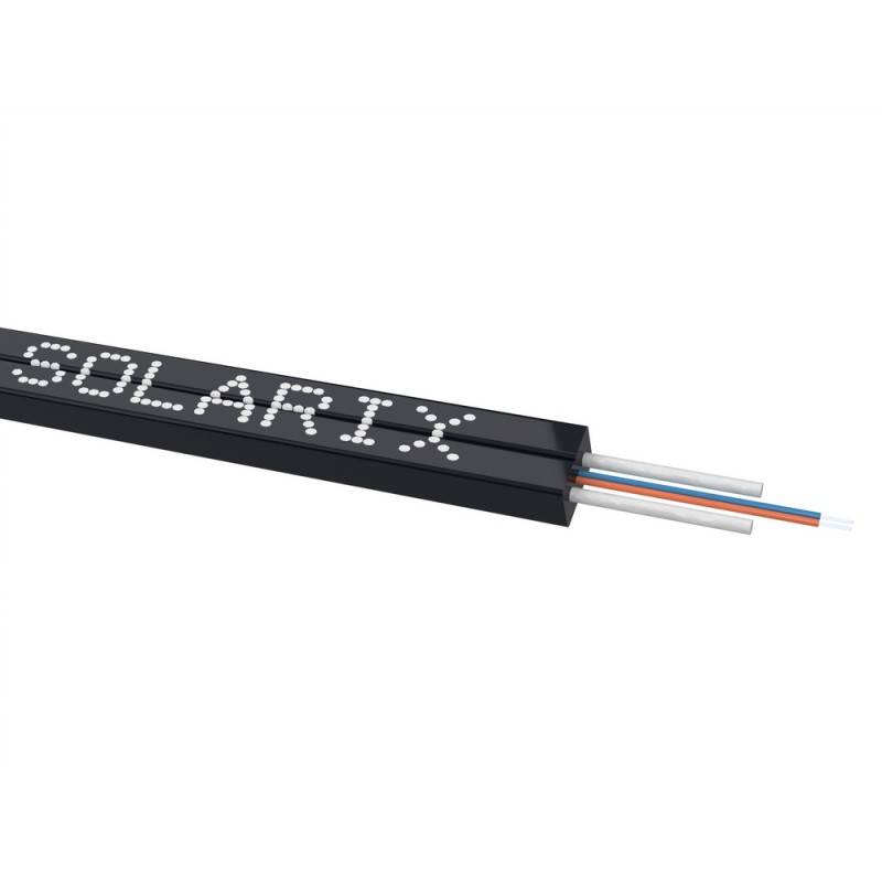 MDIC kabel Solarix 2vl 9/125 3mm LSOH Ec czarny, 100m