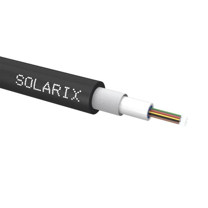 Uniwersalny kabel CLT Solarix LSOH czarny 9/125 SM 12J, 100m