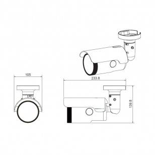 Tubowa kamera sieciowa 8Mpx z obiektywem 3.6-11mm i zaawansowana analityką