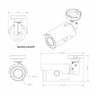 Tubowa kamera sieciowa 2Mpx z obiektywem 2.7-12mm z rozpoznawaniem tablic rejestracyjnych Vaxtor do 18m
