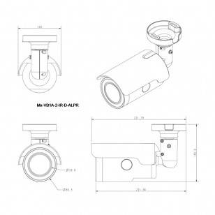 Tubowa kamera sieciowa 2Mpx z obiektywem 9-22mm z rozpoznawaniem tablic rejestracyjnych Vaxtor do 35m