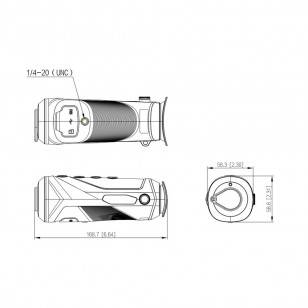 Monokularowa kamera termowizyjna Pixfra Mile, 256x192p, 7.5mm, 291-777m, WiFi