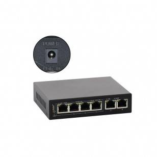 Switch PoE 6-portowy bez zasilacza do 4 kamer IP